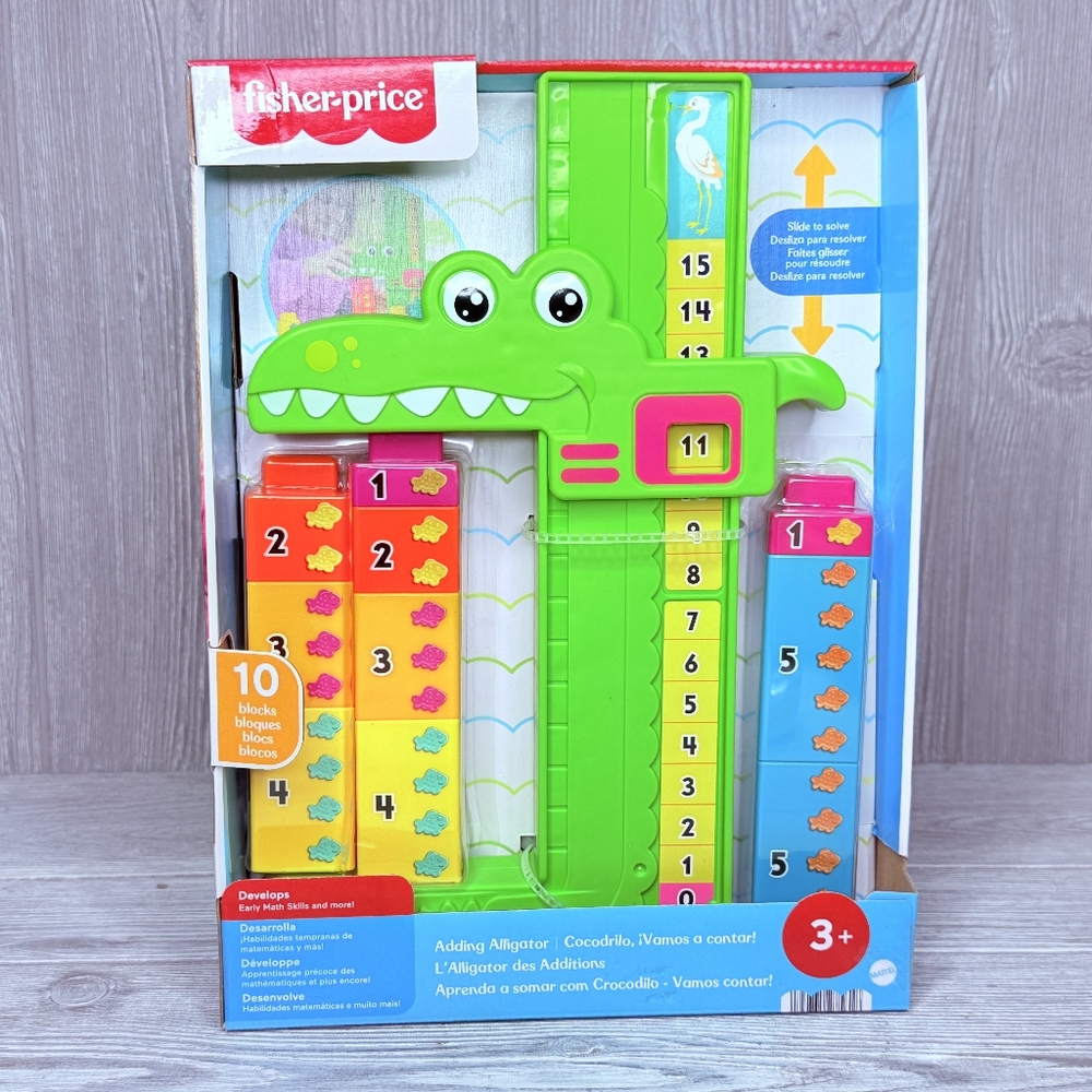 Newest Tag Fisher-Price Building Block Adding Alligator Learning Toy Game - Picture 3 of 3